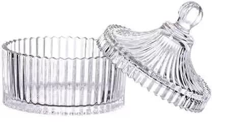 GLASS SUGAR BOWL 1PC