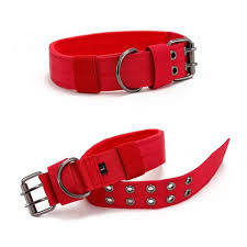 Collier de Chien Tactique Collier en Nylon ROUGE