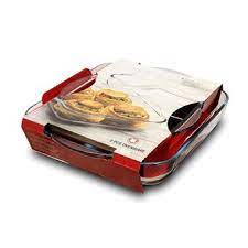 SET DE 2 PLATS A FOUR CARRES EN VERRE