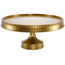 CAKE PLATE SET GOLD 1PCS