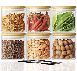 GLASS STORRGE JARS SET 6PCS