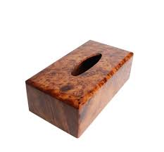 BOITE  MOUCHOIRS EN BOIS
